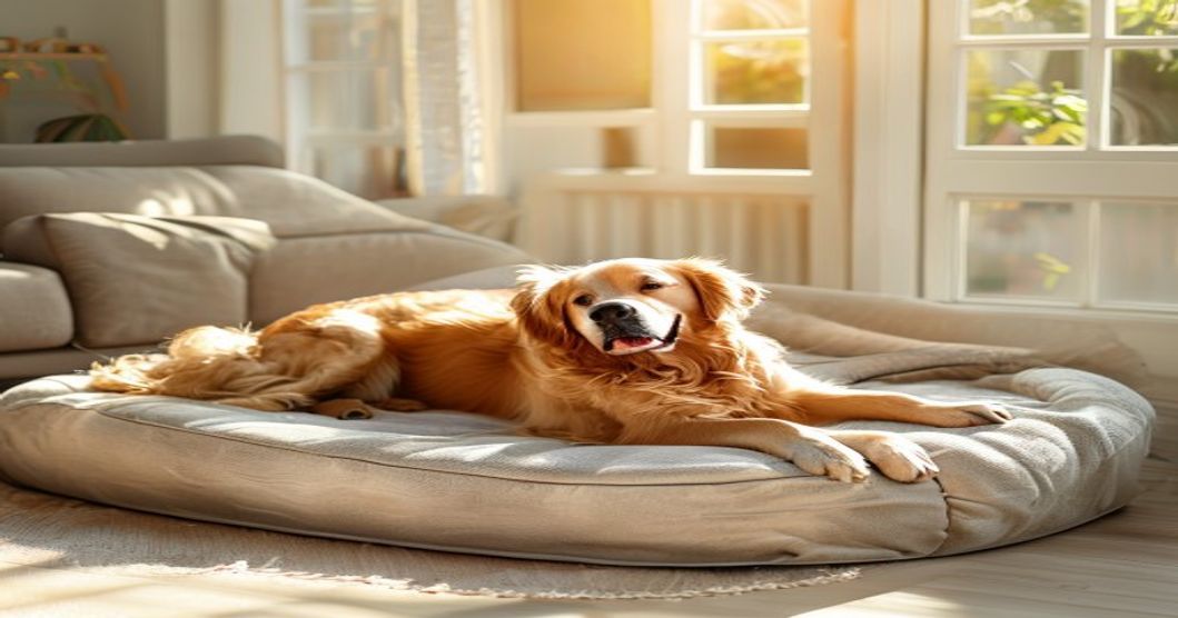 Best washable dog bed for heavy chewers - durable dog bed in home setting