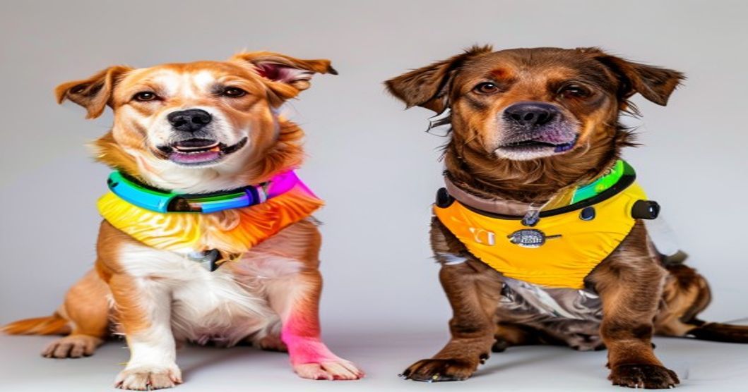 comparison of different waterproof dog collar styles and sizes