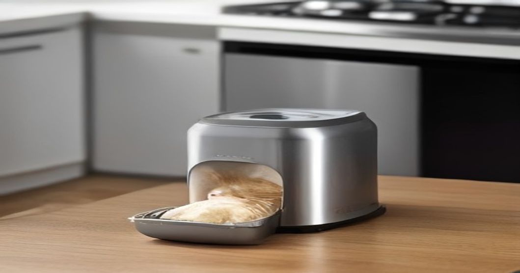 Stainless steel automatic cat feeder